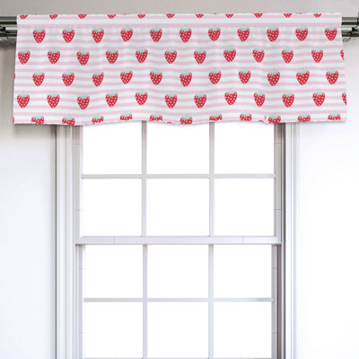 Sateen Striped Ruffled Window Valance