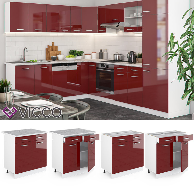 Mehpare Glossy Base Unit, Red