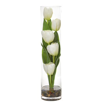 Arrangement floral à tulipes en vase