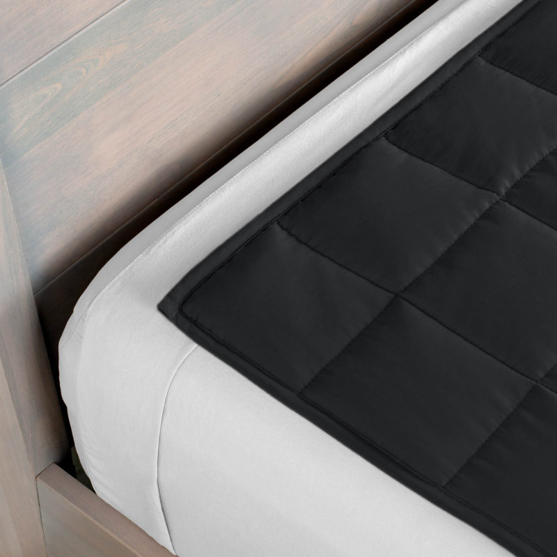 Couverture en coton sergé, l 48 po x L 72 po, 15 lb, Noir