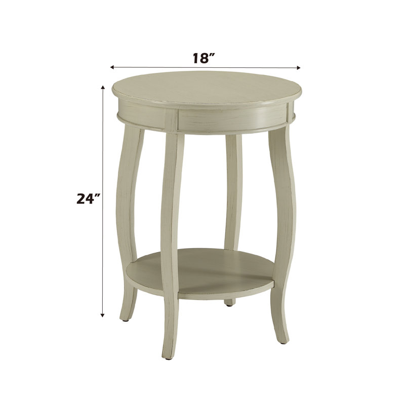 Table d'appoint Aberta, Blanc antique