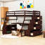 Full Loft Bed With Drawers, Shelves And Desk-1402373773