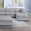 Canapé modulaire 7 pièces en velours côtelé gris foncé