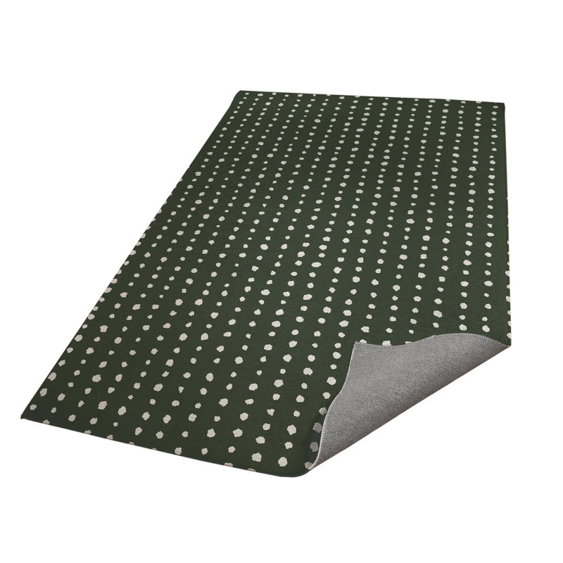 Dot Row Kids Play Mat, Chimichurri/Green, Rectangle 48" x 72"