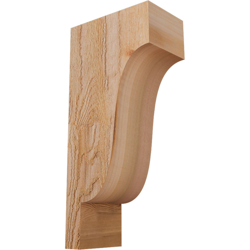 Newport Corbel, H 22 po x l 6 po x P 10 po, Cèdre rouge, Sciage brut