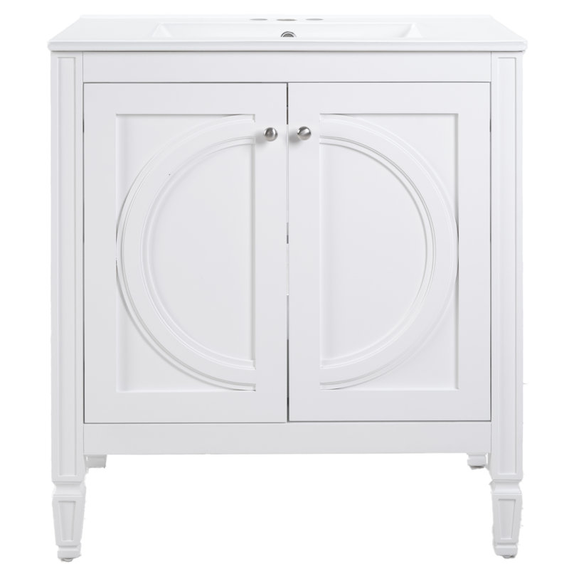 Meuble-lavabo blanc 30 po sans assemblage