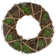 13" Green and Brown Moss and Twig Artificial Spring Wreath - Unlit