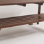 Table basse de style Mid-Century en bois avec tablette de rangement, pieds pliables à une touche pour une utilisation compacte et multifonctionnelle
