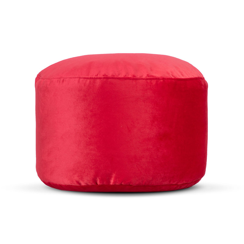 Franka Velvet Ottoman, Red Velvet