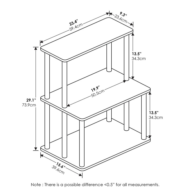 Étagère de rangement à 3 niveaux, Americano
