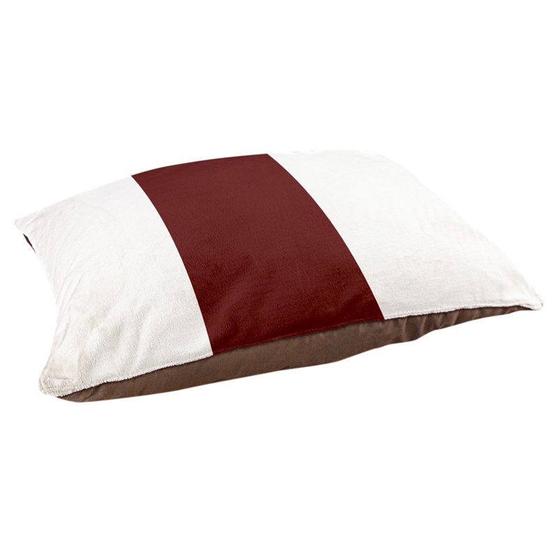 Coussin de lit pour chien Cincinnati, Moyen (l 28 po x P 18 po x H 6 po), Blanc / Marron