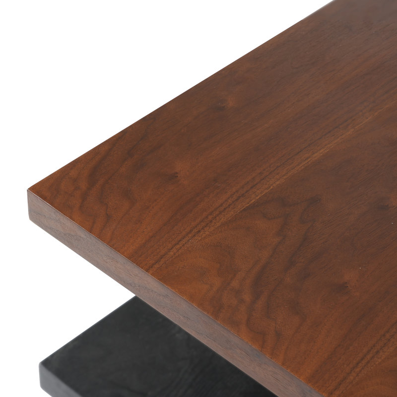 Classic 4-Drawer Chest Dresser - Storage Cabinet, Rich Brown Finish | Gift Idea, Brown Top/Black Base
