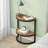 Slim Half Moon 2-Tier Semi-Circle End Table