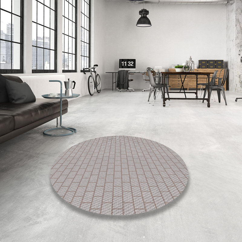 Geometric Indoor Rug, Round 6'