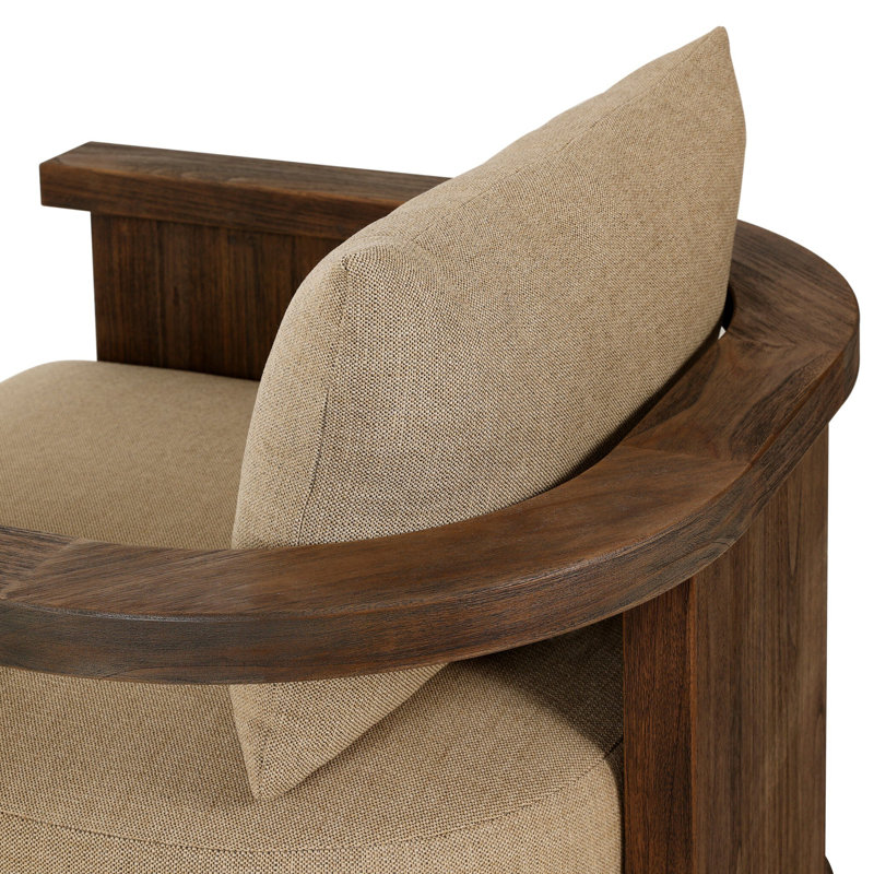 Tahana Outdoor Teak Armchair, Olympia Canvas