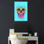 Vibrant Skull Glasses Abstract Contemporary Wall Art Print-130643246