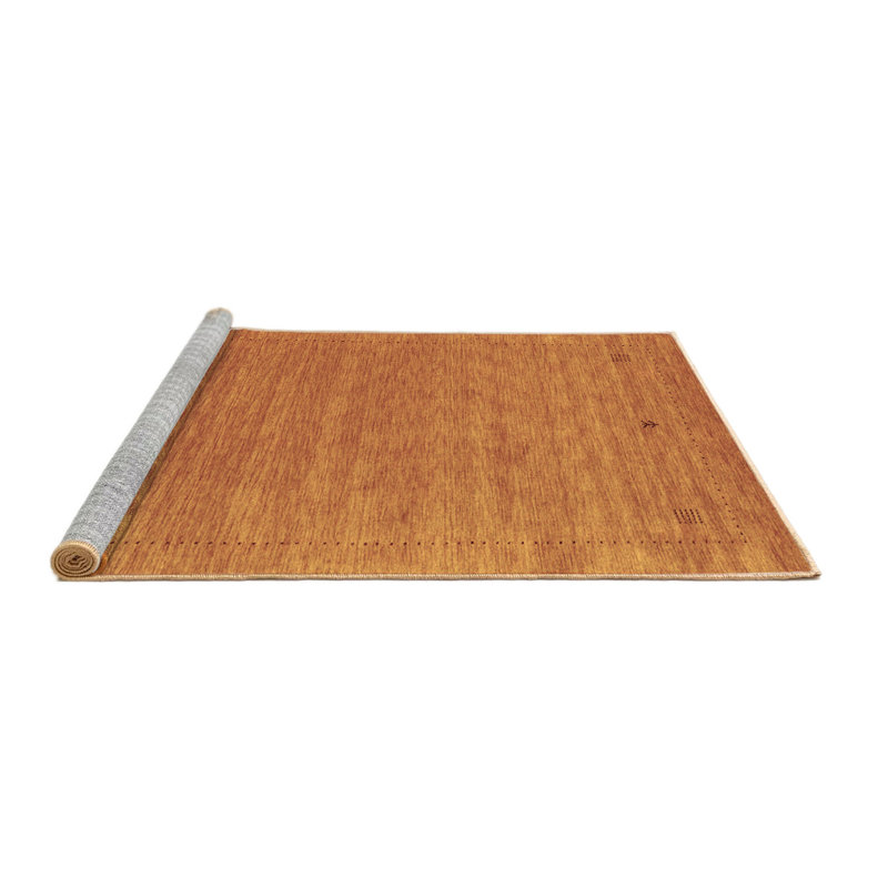 Tapis contemporains brun lavable à la machine 2649, Rond 8 pi