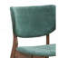 Ensemble de 2 chaises d'appoint en tissu et finition noyer