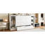 Lit escamotable simple avec tablettes de chevet et garde-robe, blanc