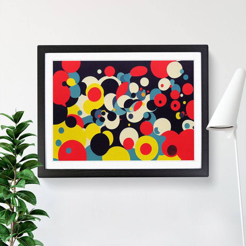 XH1022-3016X Electrifying Abstract Art - Single Picture Frame Painting, Black , 46cm H x 64cm W x 2cm D