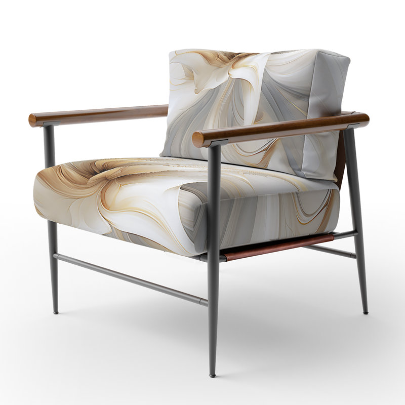 Fauteuil décoratif tapissier Fractal, Noir
