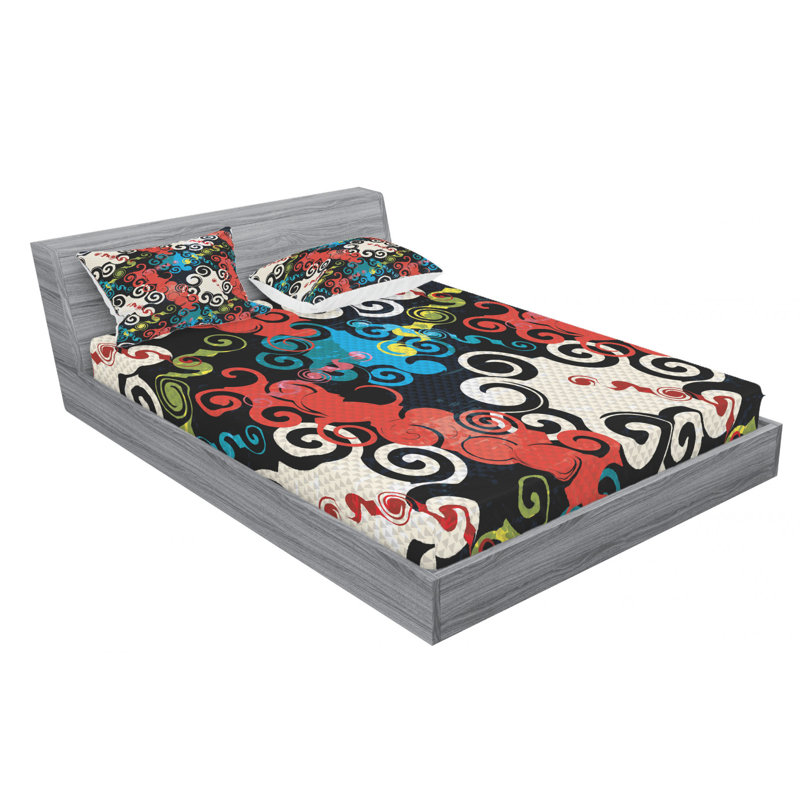 Microfiber Sheet Set, Queen Sheet Set with Fitted Sheet