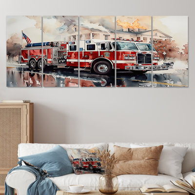 Kustas - Fireman Wall Art Living Room Set
