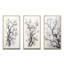 «Grey White Tree Graphite Whispers», 3 pièces sur toile-1446193472-1446193473