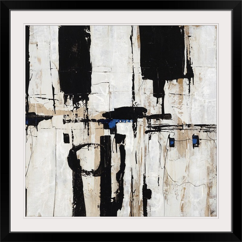 'Echo I' Joshua Schicker Painting Print, Black Frame, 28" H x 28" W x 1" D