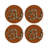 Serpent Burnt Orange Rectangle Tabletop Set
