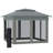 11' X 11' Pop Up Canopy, Outdoor Patio Gazebo Shelter With Removable Zipper Netting, Instant Event Tent W/ 114 Square Feet Of Shade And Carry Bag For Backyard, Garden, Dark Gray