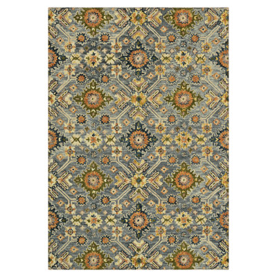 Tricity Traditional Grey Hand-Hooked Area Rug