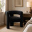 Fauteuil d'appoint moderne à dossier ouvert avec structure en bois-1178036410