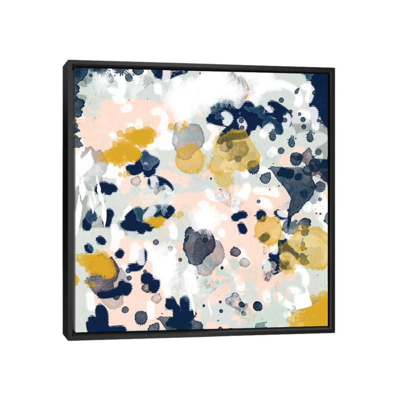 " Esther " by Charlotte Winter, 18" H x 18" W x 1.5" D, Black Framed Canvas