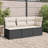  Garden Sofa Black, Cream White
