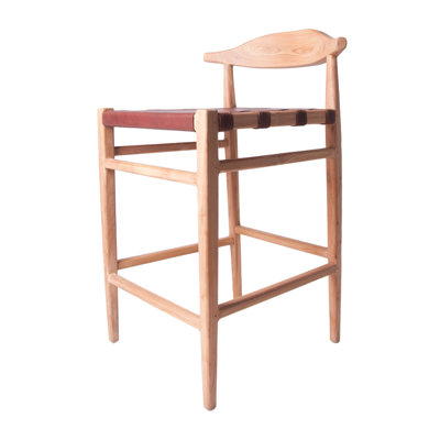 Counter Stool with Solid Wood Frame