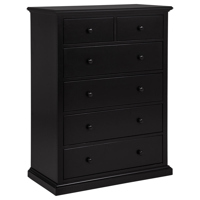 Commode de chambre 6 tiroirs Anzio, Noir
