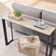 47'' Entryway Console Table, Narrow Sofa Table with Triangular Pipe Design