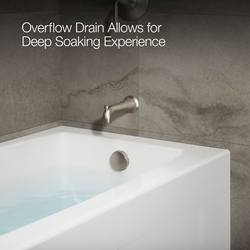 Entity 60" X 30" Alcove Bath with Integral Apron and Integral Flange, Right