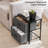 20" Height 2 Drawers Nightstand Bedside End Table with Metal Frame-388819599