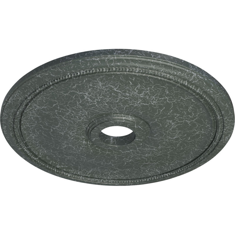 Endurathane Theia Ceiling Medallion, 24"OD x 3 5/8"ID x 1 3/4"P (Fits Canopies up to 6 3/4"), Hand-Painted Athenian Green Crackle Finish