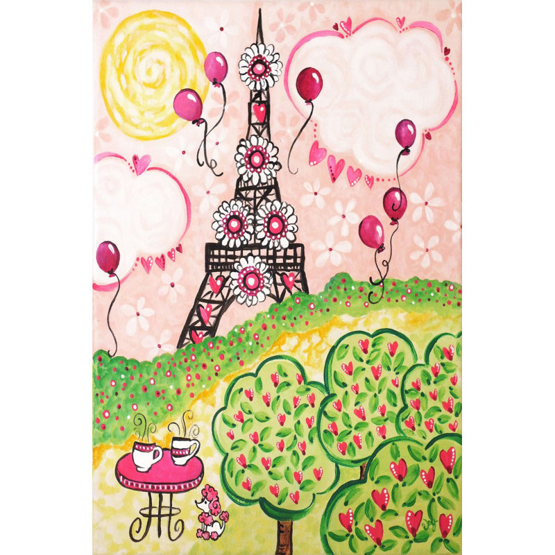 «Paris in Pink», reproduction sur toile tendue, H 18 po x l 12 po