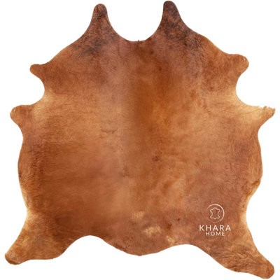 Genuine Cowhide Rug Large 5X7 Ft Brownleather Area Rug For Living Room – From Argentina