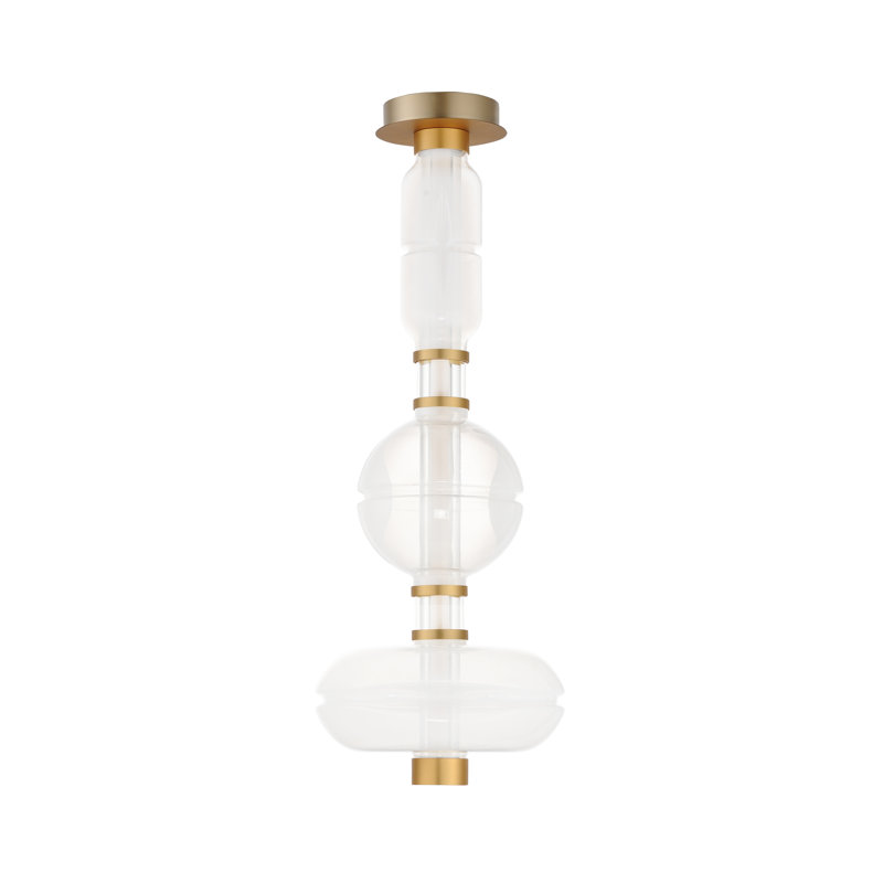 Gusto 1 - Light LED Flush Mount, Gold, White/Clear
