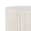Louisa Modern 19" Fluted Outdoor Accent Table, All-Weather Cream Terrazzo Pedestal Garden Stool & Round Patio Side Table-1922618488