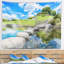 Paysage, jardin japonais dans la tapisserie d'Okayama-28491527