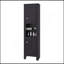 Armoire de salle de bain H 63,3 po, 2 portes, 6 tablettes, wengé noir - Salle de bain