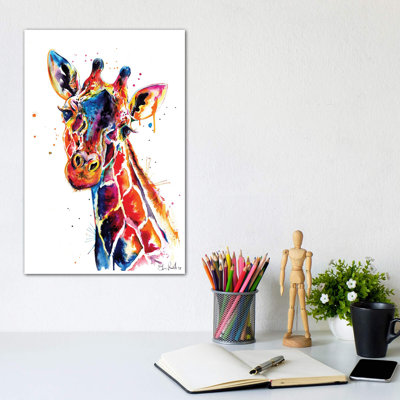 Giraffe by Weekday Best - Wrapped Canvas Painting
