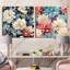 Stocksbridge - Ensemble de 2 collages floraux carrés-101848239-101848241