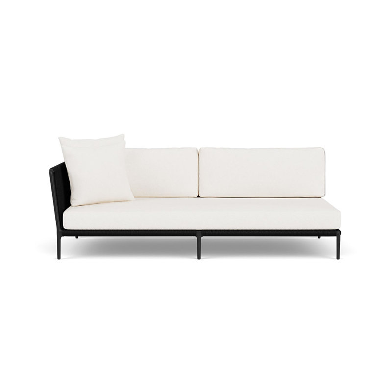 Otti Sectional Sofa, Blanca, Left Hand Facing, Black